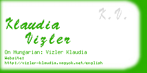 klaudia vizler business card